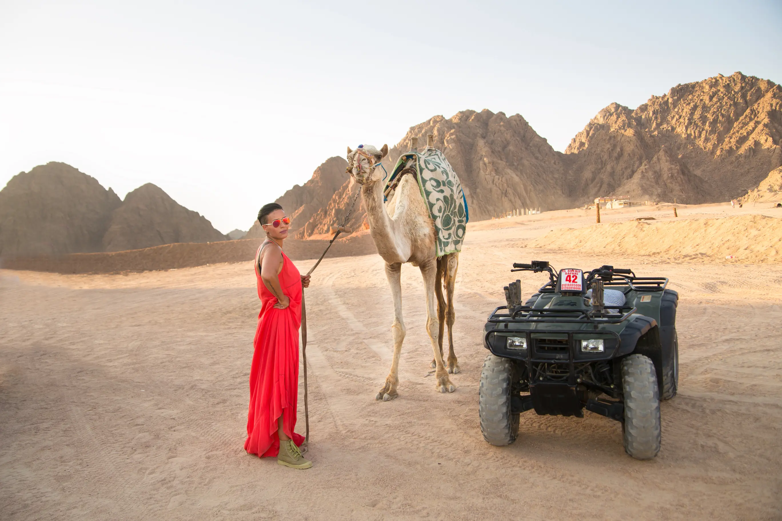 Camel Riding In Desert